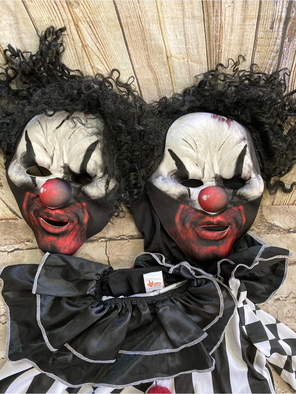 🎃🔥 NWT Morph two headed scary clown kids (boys) costume size M